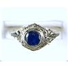 Image 1 : ANTIQUE WHITE GOLD RING SAPPHIRE .60 CARATS!#1304496