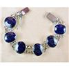 Image 1 : STERLING BRACELET GENUINE SAPPHIRES = #1304501