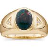 Image 1 : Gents 14k Gold Ring GENUINE BLOODSTONE #1304502