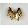 Image 1 : ESTATE 14K GOLD EARRINGS CLIPON FANSHAPED  #1304504