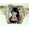 Image 1 : ANTIQUE STYLE WHITE GOLD RING AMETHYST 4 #1304505