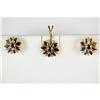Image 1 : 18K EARRINGS w PENDANT SAPPHIRES DIAMONDS #1304506