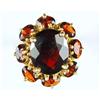 Image 1 : ANTIQUE STYLE RING GENUINE GARNETS  #1304522