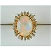 Image 1 : 14K Ring FINE OPAL 5 CARATS! w DIAMONDS #1304526