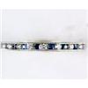 Image 1 :  ETERNITY WEDDING BAND SAPPHIRES DIAMONDS #1304530
