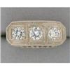 Image 1 : ANTIQUE 3 DIAMOND FILIGREE WEDDING BAND #1304536
