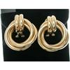 Image 1 : 14k GOLD Triple Swirl EARRINGS #1304551