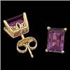 Image 1 :  14k Gold Earrings Emerald Cut AMETHYSTS #1304574