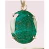 Image 1 : PENDANT OVAL GENUINE EMERALD 35 CARATS!  #1304589