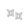 Image 1 : 14K PRINCESS CUT DIAMOND EARSTUDS #1304602