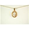 Image 1 : ANTIQUE GOLD CAMEO PENDANT w CHAIN #1304627