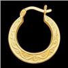 Image 1 : 14K GOLD CREOLE HOOP EARRINGS  #1304651