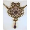 Image 1 : Antique AMETHYST and PEARL Necklace! #1304653