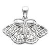 Image 1 : 14k WHITE Gold BUTTERFLY Pendant DIAMONDS! #1304674