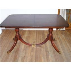 Antique Mahogany Double Pedestal Table   #1322212