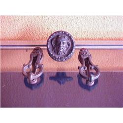 Unsual Iron Door Knobs Set from a Lisbon House #1322217