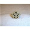 Image 1 : Estate 14K YG Pave Diamond Enamel Star Ring #1322364