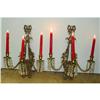 Image 1 : pr Bronze Crystal 3 arm Wall Candelabra Sconces#1322664