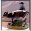 Image 1 : ROYAL COPENHAGEN FIGURE FARM BOY PULLING COW #1322702