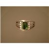 Image 1 : Ring  14ct   Green  Tormaline  and  Diamonds #1336301