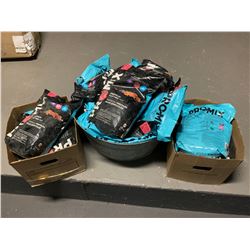 Galvanized wash pail and 20 bags of potting soil