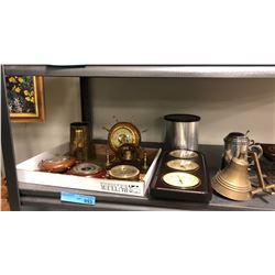 Misc barometers, Brass Bell and Assorted Goods