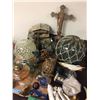 Image 5 : Assorted Japanese Glass Fishing Floats, Oil Lamps and Misc