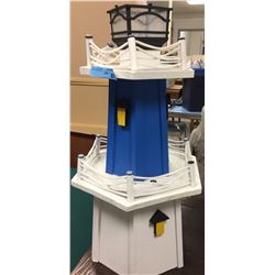 Wooden Blue and white Lighthouse (Medium)