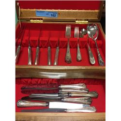 2 Silver Cuttlery and 1 craving set