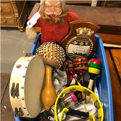 Vintage Santa Claus Doll and Misc Contents