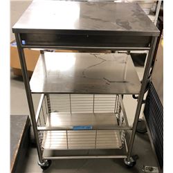 Stainless steel medical Side Cart with a drawer