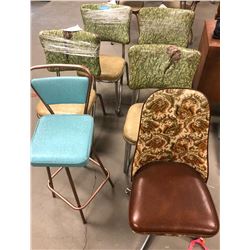 6 ast. retro chairs