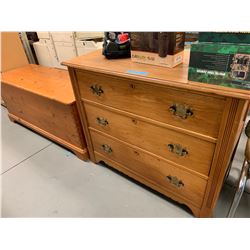 1880's chest and pine blanket box