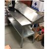 Image 1 : One Stainless Steel Restaurant Grade Counter with Shelf