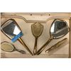 Image 1 : Retro 2 Hand mirrors, 2 Hair Brushes and 1 comb Set