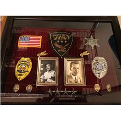 Police Badges, Crest and pins mounted - Movie Prop