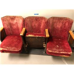 3 Theatre seats from the Vaudeville Theatre in New Westminiter