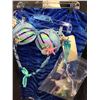 Image 1 : Blue mermaid costume with fish tail skirt