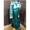 Image 1 : blue and dark green mermaid costume with fish tail skirt