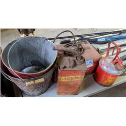 Miscellaneous Gas Cans and Buckets