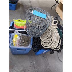 Buckets of Fishing Net