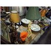 Image 2 : Table lot of vintage lamps, clocks and much more