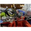 Image 2 : top and bottom scuba gears, flippers, gauges, goggles and misc other stuff