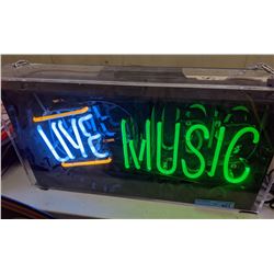 Live Music Neon Sign