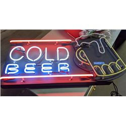 Cold beer neon sign