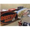 Image 1 : Large lighted Siren song hotel sign and rusty's diner sign