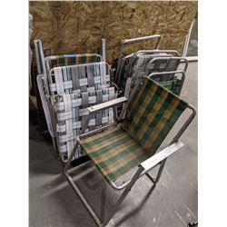 7 vintage lawn chairs