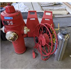 vintage fire hydrants and other fire fighting equipments