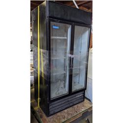 2 glass door fridge