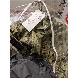 A box full of military outfits